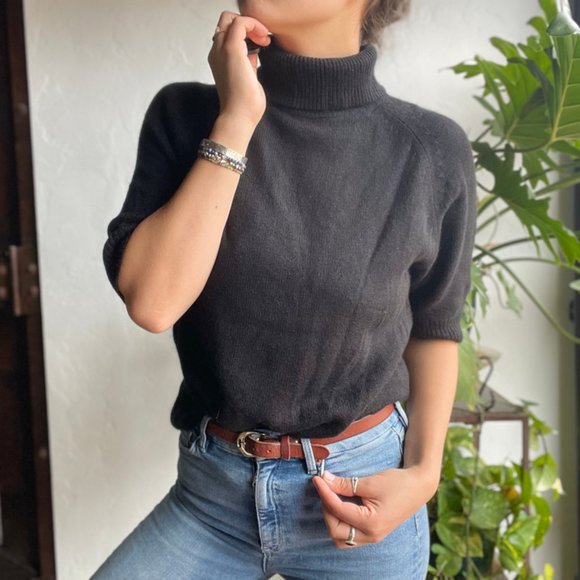 Vintage Sweaters - 🏷 Sold | Talbots Cashmere Silk Turtleneck Sweater